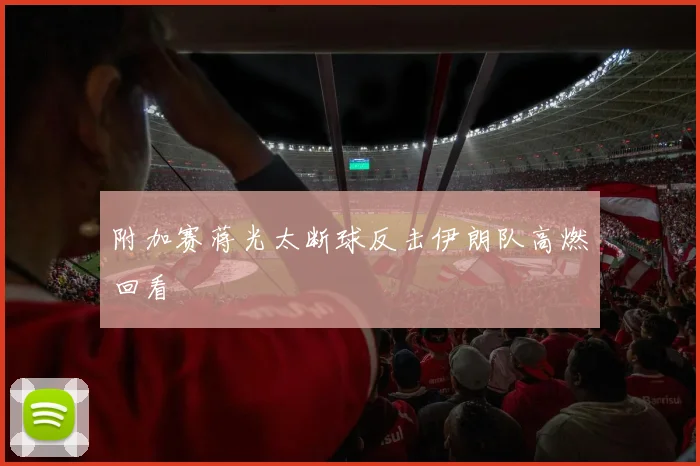 附加赛蒋光太断球反击伊朗队高燃回看